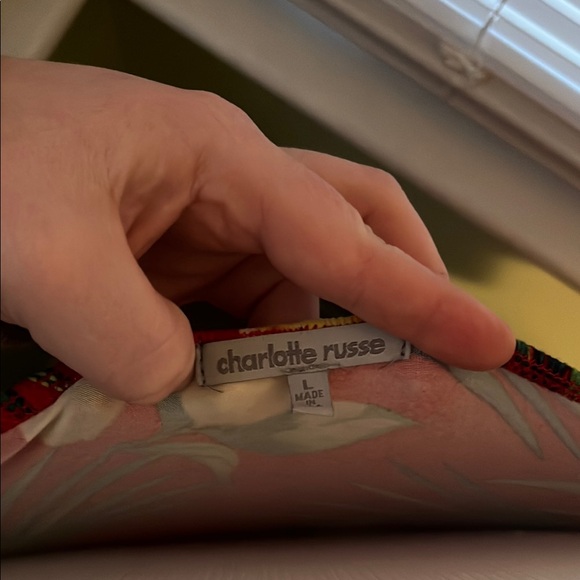 Charlotte Russe Red Off the Shoulder Bodysuit - Picture 2 of 7